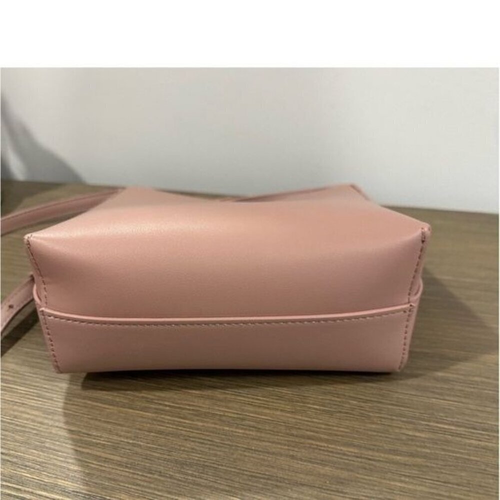 Anthropologie Samara Pink Peony Vegan Leather Medium Shoulder Crossbody Bag - Picture 10 of 12